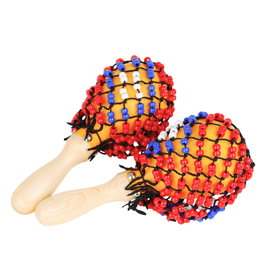 Musical Instrument Net - 2x Wooden Sand Hammers DIY Bead