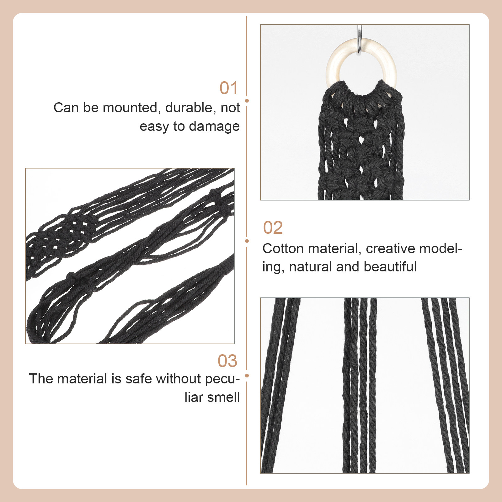 Musical Instrument Net - Cotton Guitar Net Strap Wall Mount