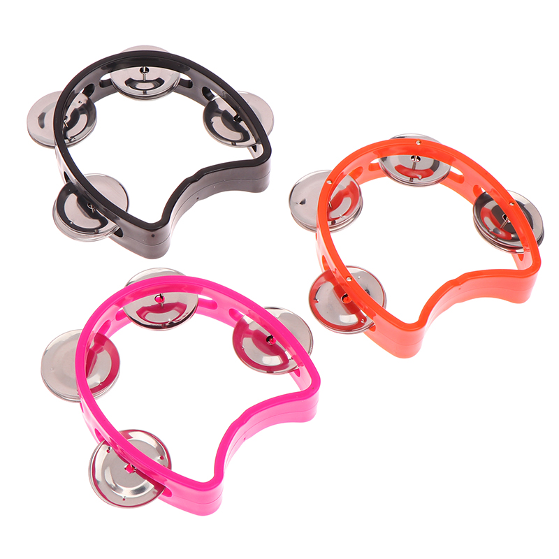 Musical Instrument Rattle - Kindergarten Hand-held Tambourine Metal Bells Plastic